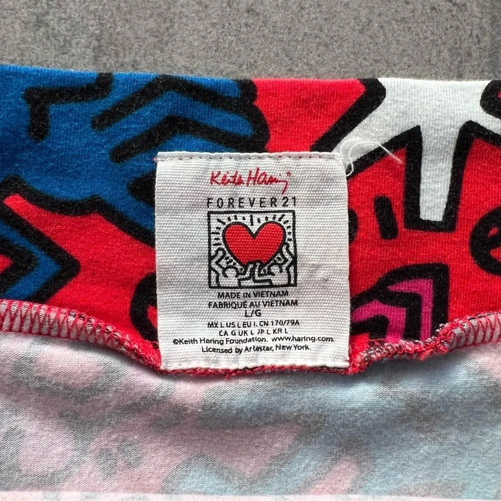 Forever 21 x Keith Haring Red Mini Skirt Size L - Picture 6 of 6